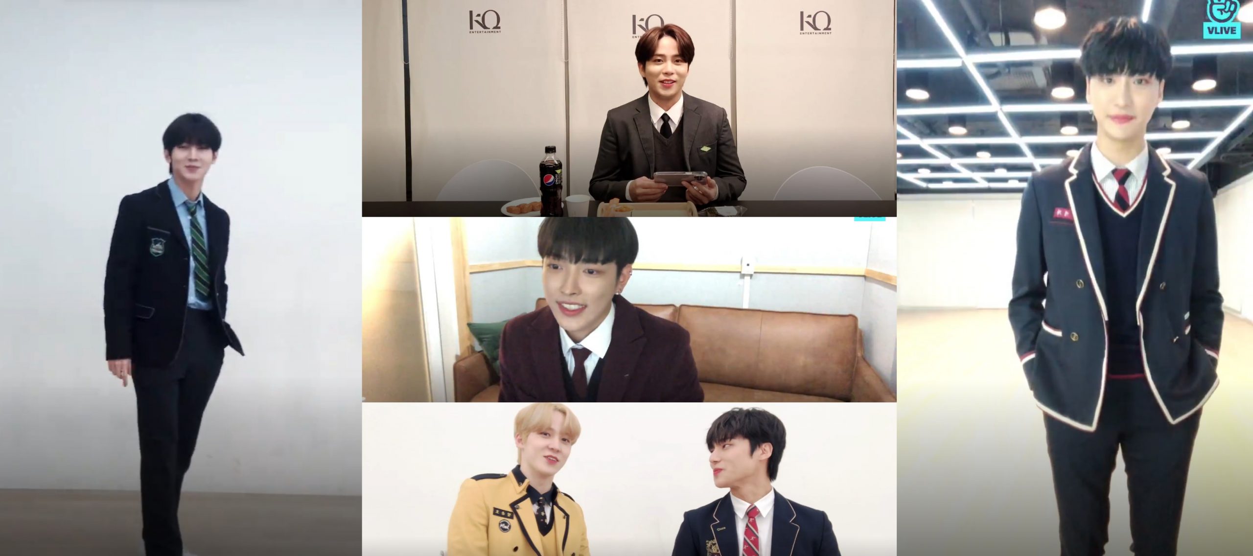 ATEEZ V-Live Korean School Uniform Collage