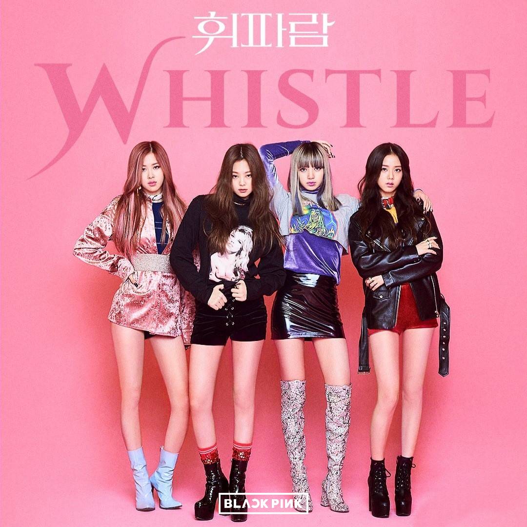 Blackpink whistle concept photo k-pop groups