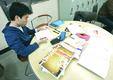 korean student cramming